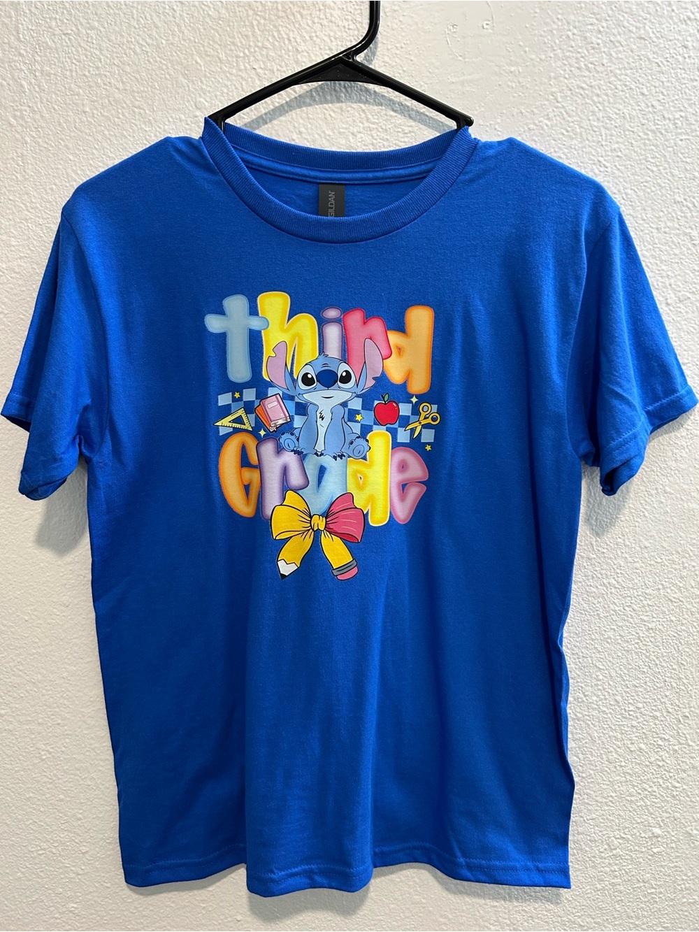 Kids: Blue 'Third Grade' Stitch T-Shirt